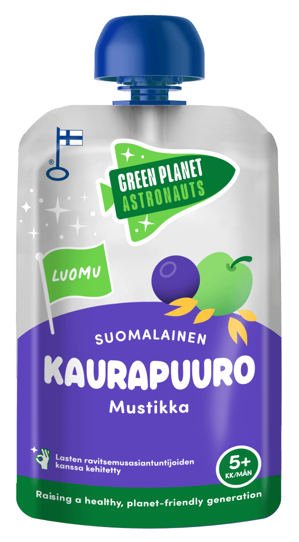 Luomukaurapuuro Mustikka